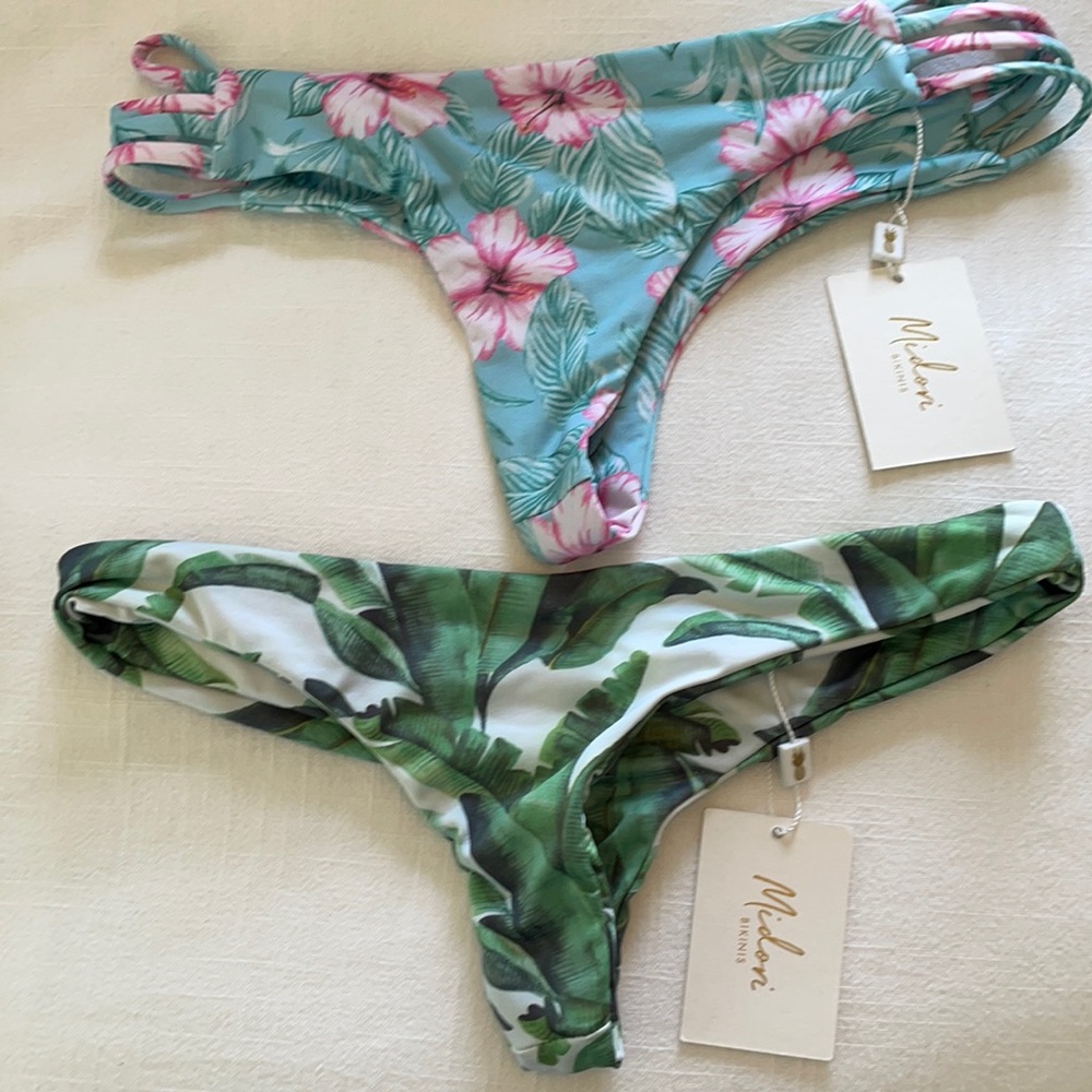 Two Midori bikini bottoms new with tags . Size M